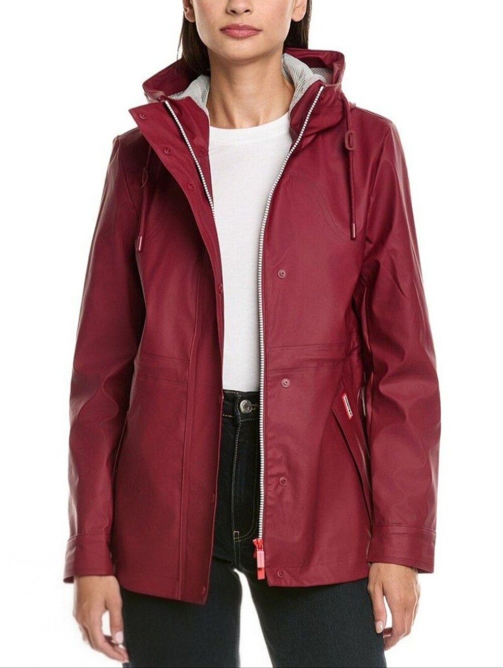 HUNTER Abbey Rubberized Rain Jacket for women Large